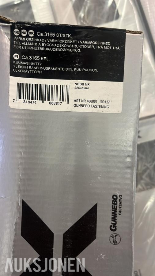 nytt - Gunnebo spiker/festemateriale - 570 pk